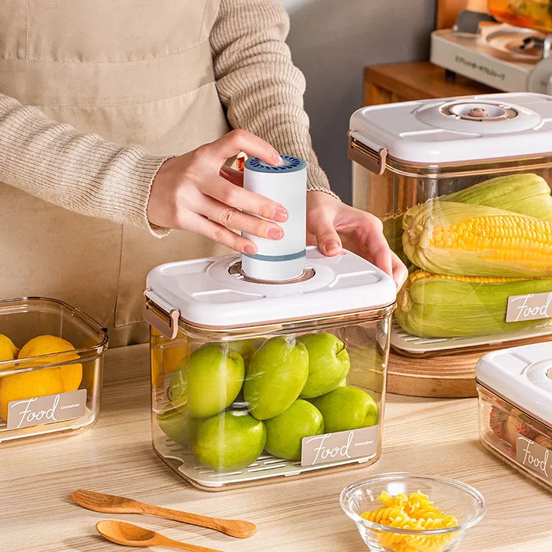 Afralia™ Fresh-Keeping Vacuum Canister: Large Capacity Food Organizer.