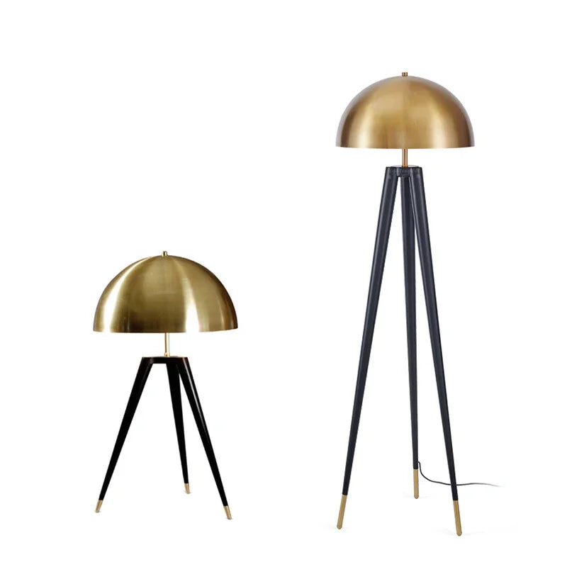 Afralia™ Modern Gold Tripod Floor Lamp - Nordic LED Standing Lamp for Home Decoration
