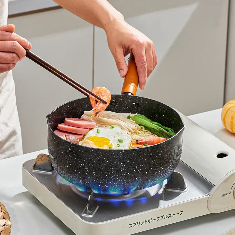 Afralia™ Non-Stick Medical Stone Coated Pot - Multifunctional Aluminum Saucepan