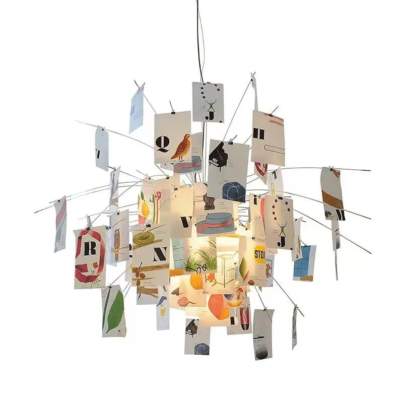 Afralia™ Paper Chandelier Pendant Light for Living Room