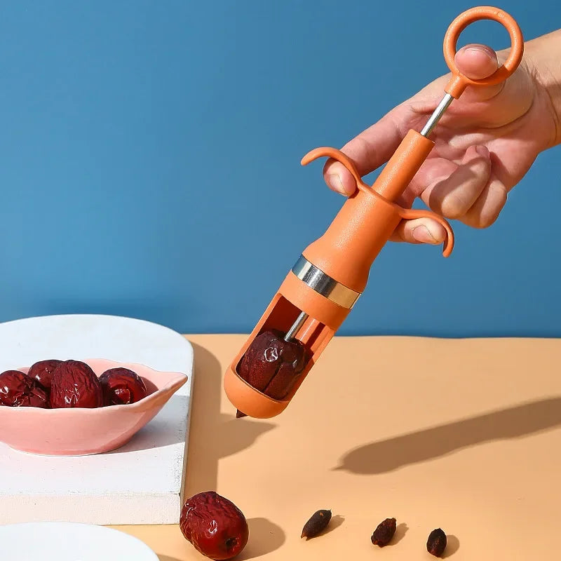 Afralia™ Jujube & Cherry Pitter Fruit Core Remover Tool Fast Seed Extract Kitchen Accessory