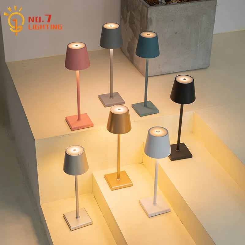 Afralia™ LED Touch Table Lamp for Home, Office, or Hospitality with USB Charging