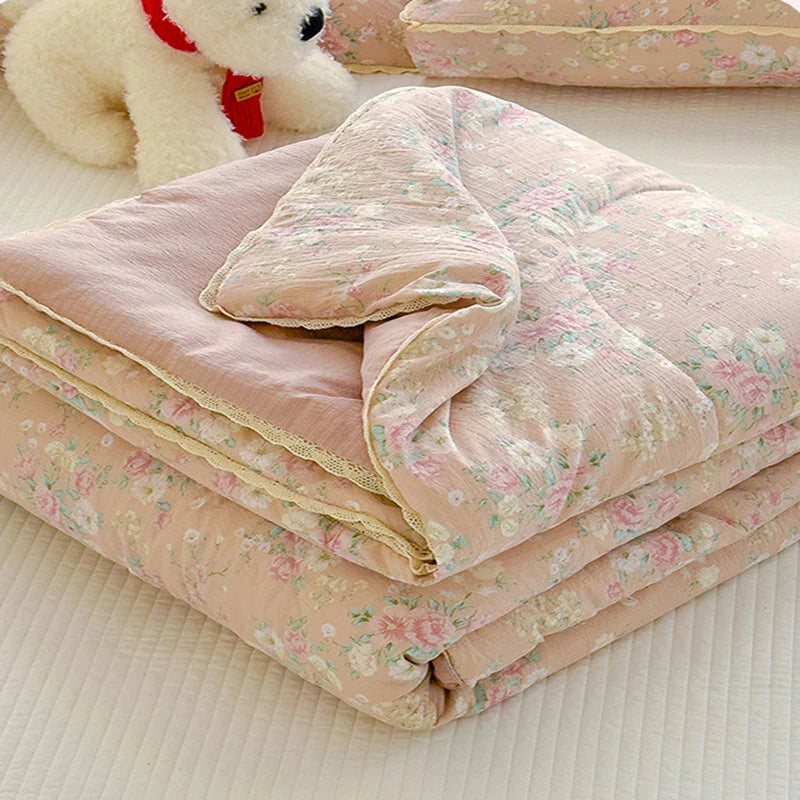 Afralia™ Summer Comforter: Sweet Printed Air-Condition Queen King Beds, Soft Skin-Friendly Breathable Blanket