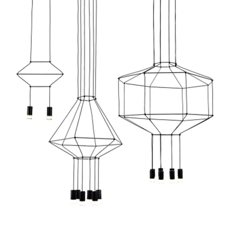 Afralia™ Wireflow Chandelier Pendant Light for Modern Kitchen Living Room Décor