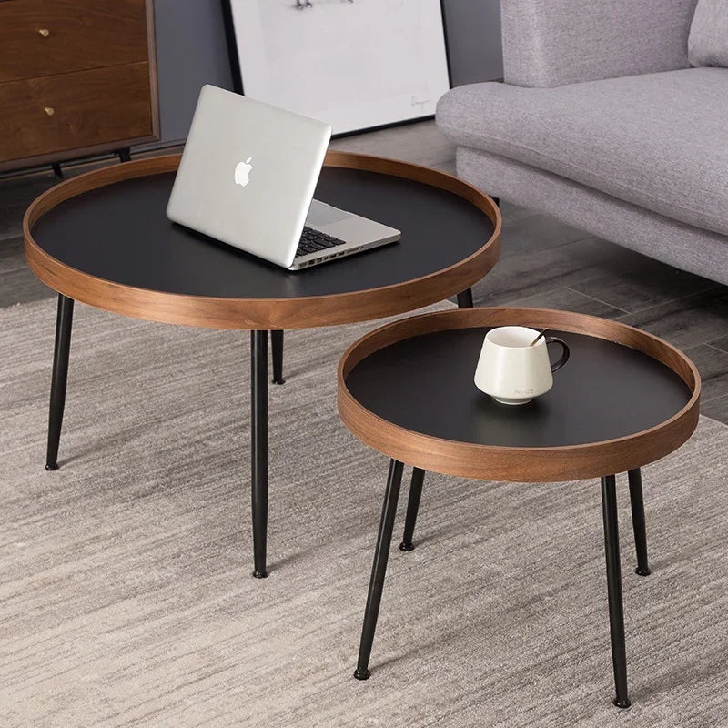 Afralia™ Nordic Small Round Coffee Table - Minimalist Elegance for Modern Living Spaces