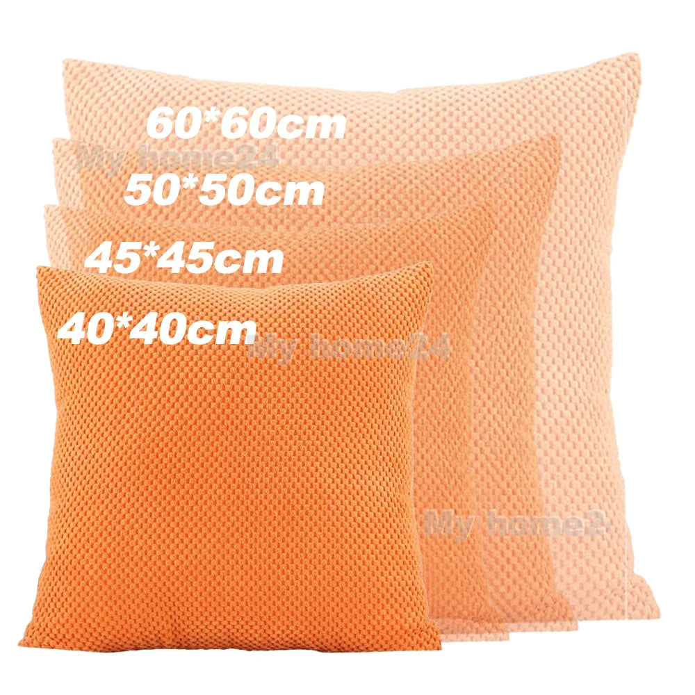 Afralia™ Solid Color Cushion Cover for Home Decor Sofa Office Waist Back Pillowcase