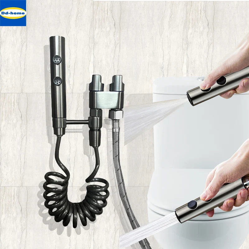 Afralia™ Pressurized Bidet Toilet Sprayer Set for Bathroom, Portable and Hygienic