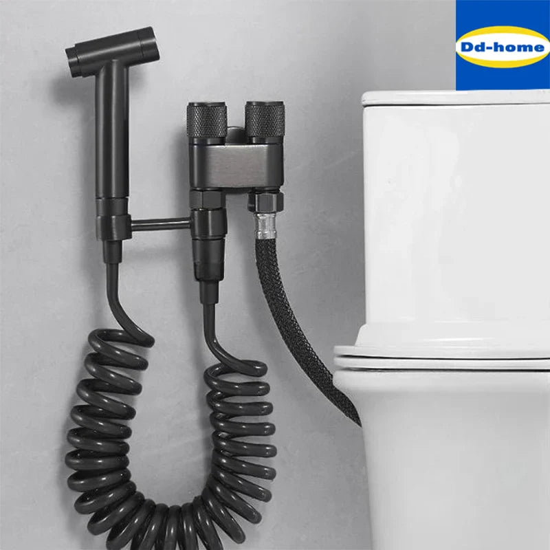 Afralia™ Handheld Bidet Spray Gun Set for Effortless Bathroom Cleaning
