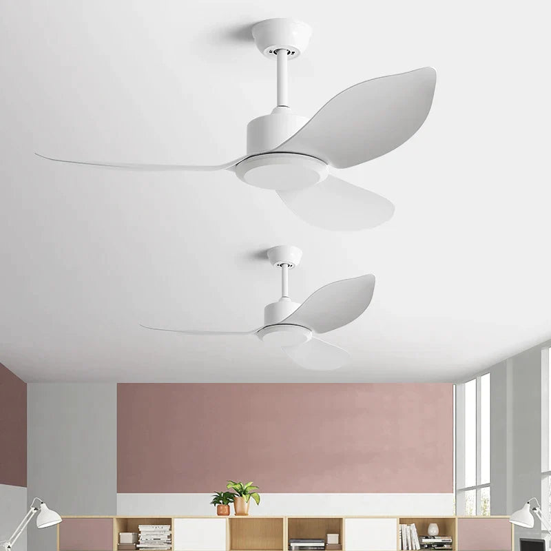 Afralia™ 48" DC Remote Control Ceiling Fan Plastic Blade Bedroom Indoor Industry 220V