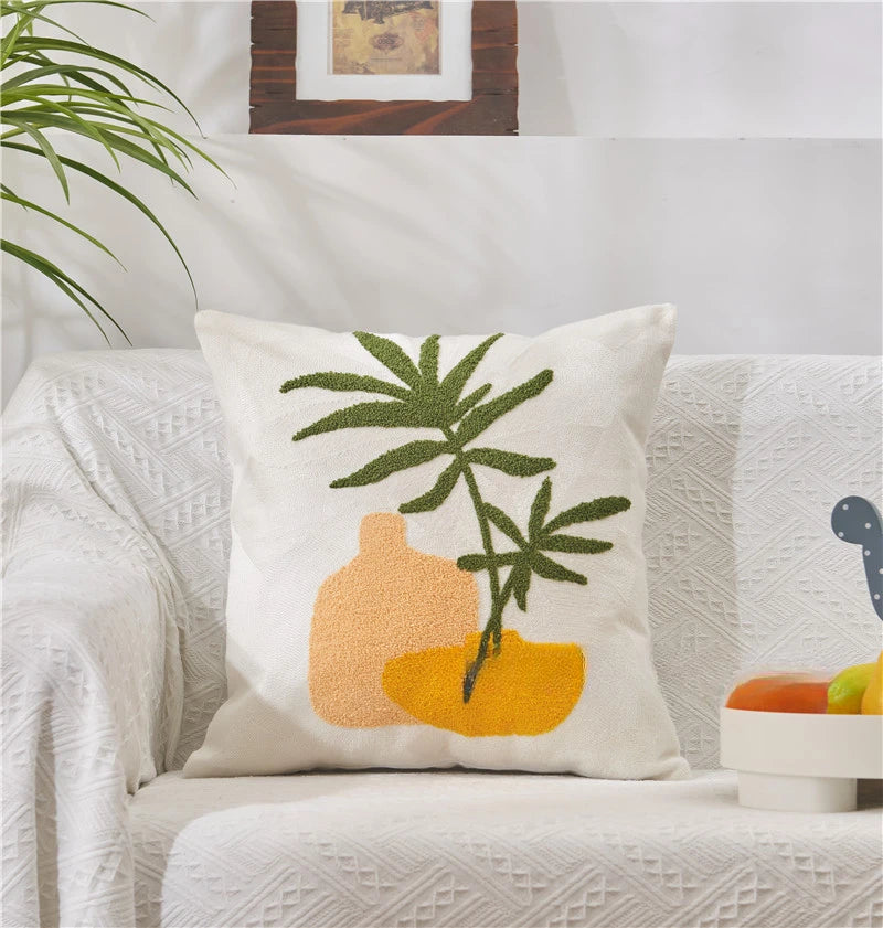 Afralia™ Sunflower Jacquard Decorative Pillow Cover