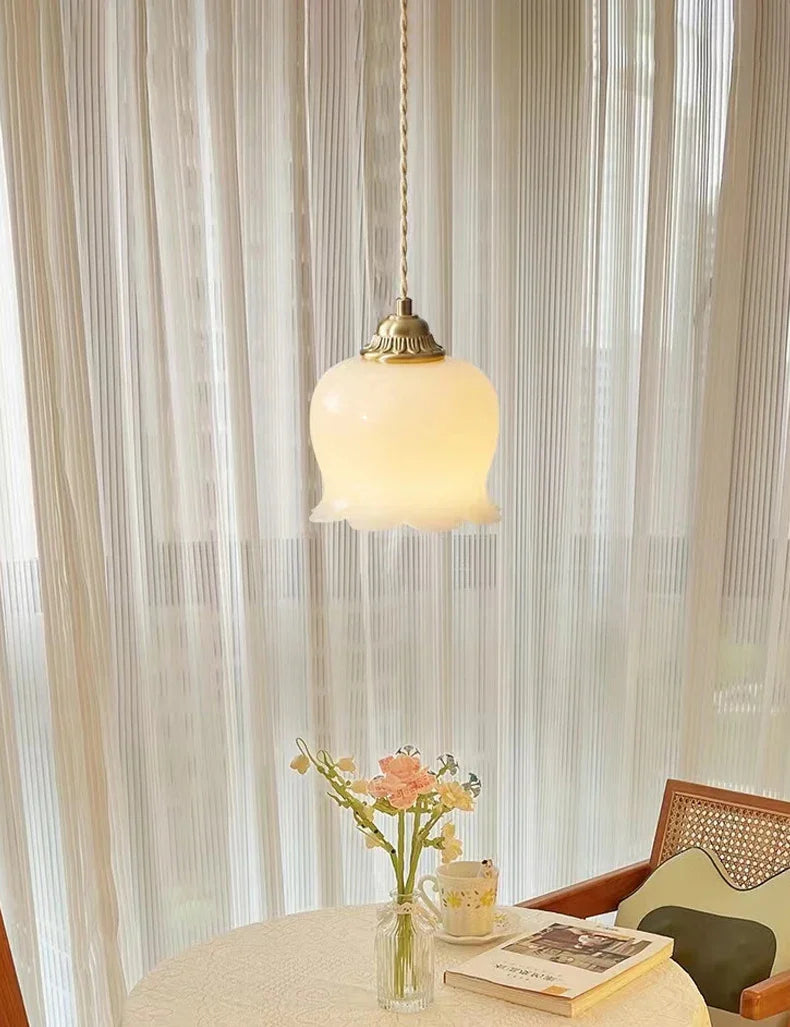 Afralia™ Brass Resin LED Pendant Lights - Vintage Luxury Hanging Lamp for Home Decor