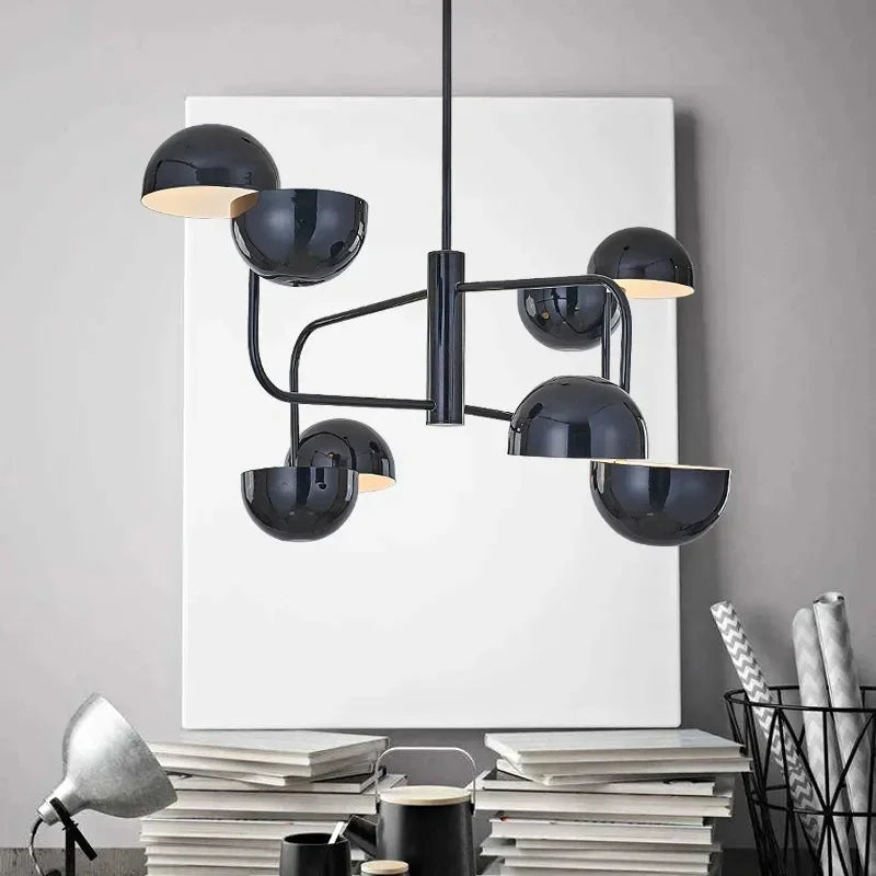 Afralia™ Nordic Hemisphere Chandelier for Living Room Dining Study Bedroom Creative Cafe