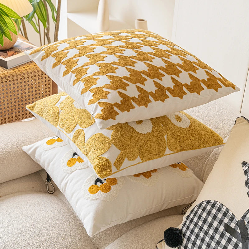 Afralia™ Pure Cotton Embroidery Pillowcase - 45x45CM