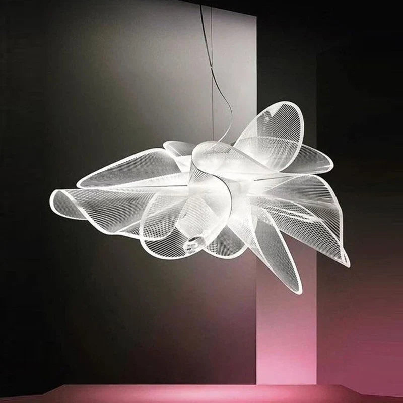 Afralia™ White LED Crystal Chandelier | Modern Italian Design Suspension Ceiling Light