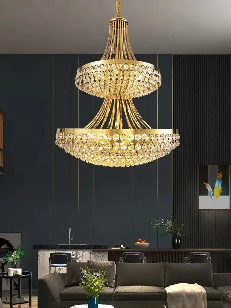 Afralia™ Crystal Pendant Chandelier for Dining Bedroom Living Room - Modern Nordic Luxury Lighting