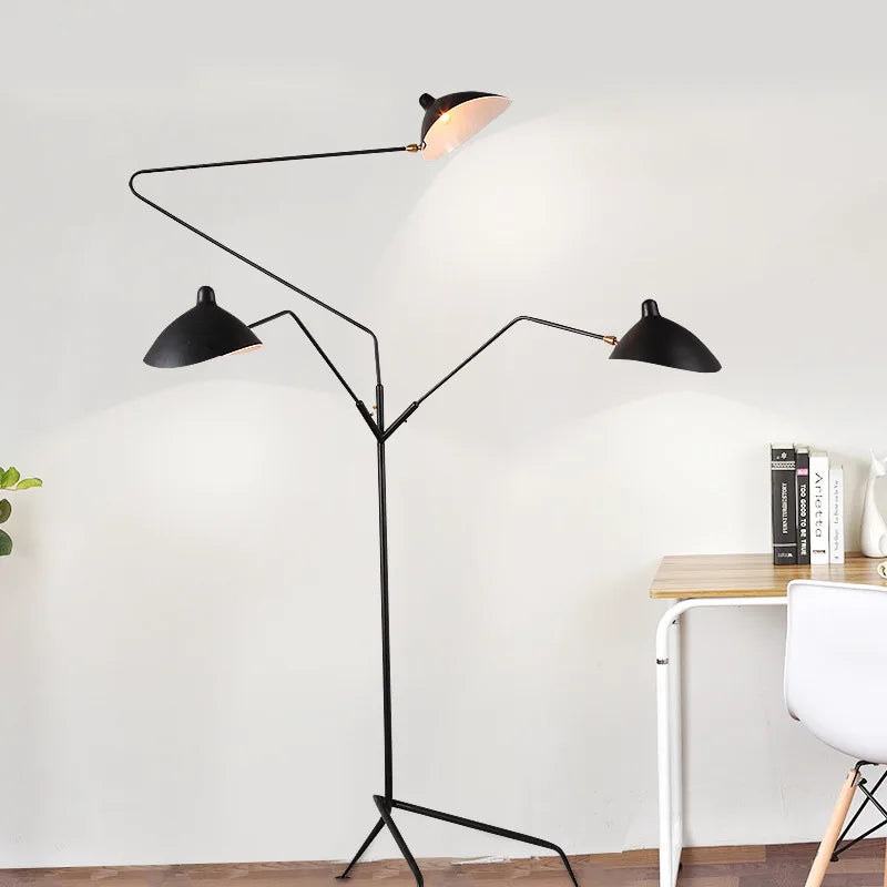 Afralia™ Serge Mouille Floor Lamp - Adjustable Tripod Stand Light
