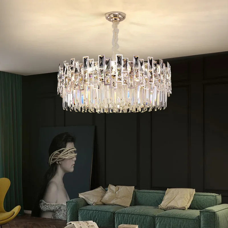 Afralia™ Modern Crystal Chandelier for High-End Living Room Decor Lighting