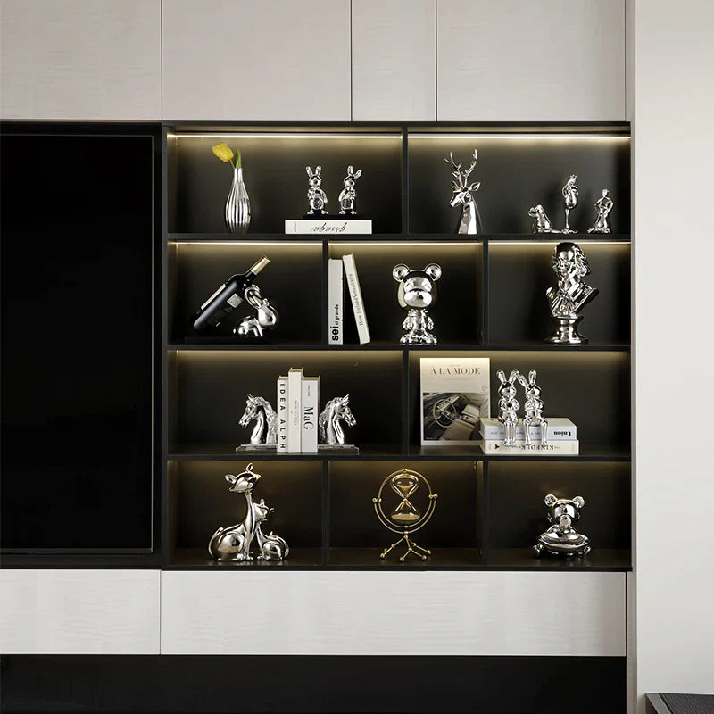 Afralia™ Resin Sculpture Figurines for Stylish Nordic Home Decor