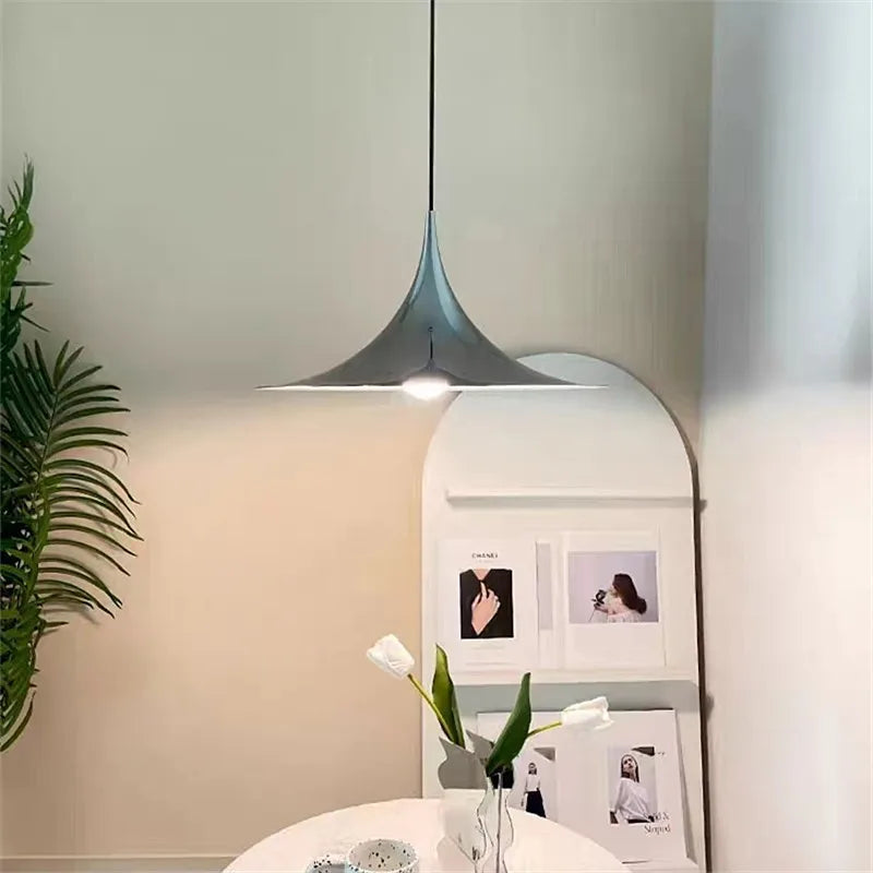 Afralia™ Scandi Horn Pendant Lamp - Minimalist Danish Design - Metal Dining Hanging Light