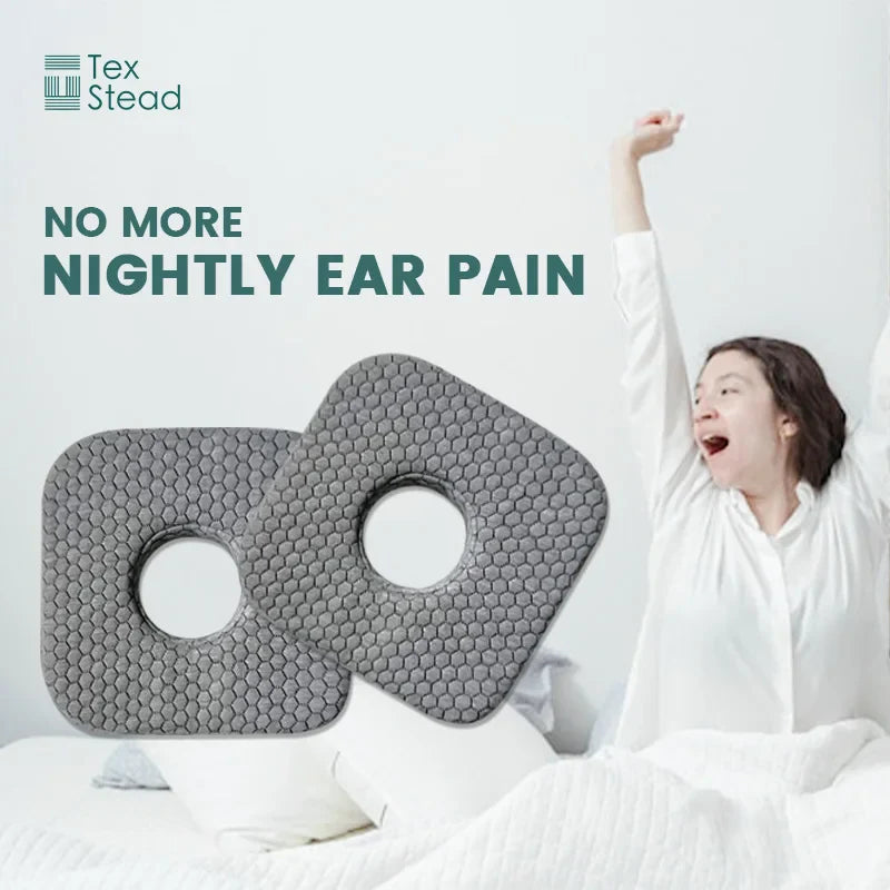 Afralia™ Comfort Side Sleeper Pillow with Ear Hole for CNH