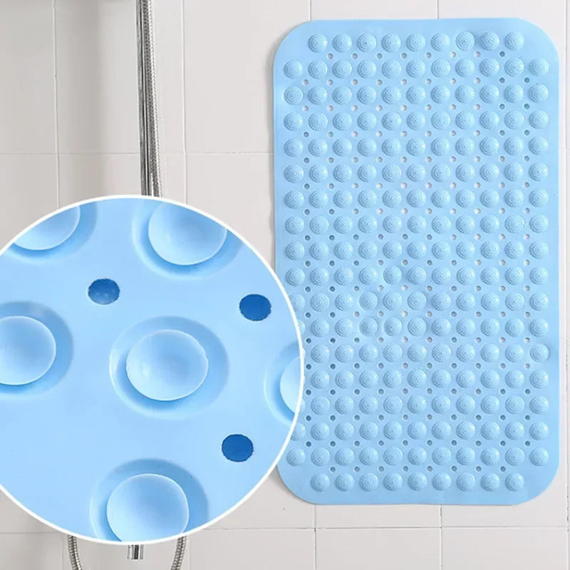 Afralia™ Non-Slip Bathtub Mat with Drain Hole and Suction Cups