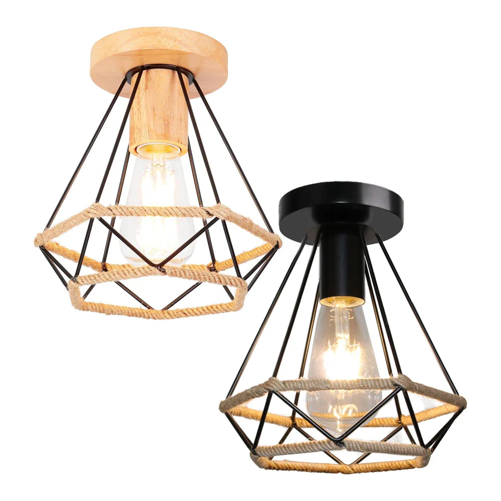 Afralia™ Industrial Vintage Ceiling Light for Living Room Kitchen Restaurant