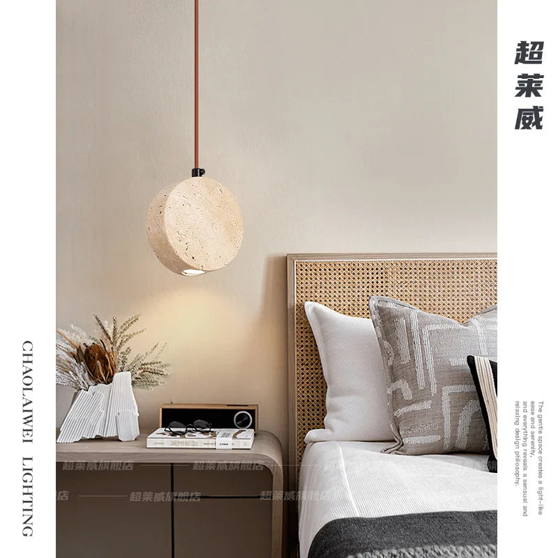 Afralia™ Stone Art Pendant Bell Chandelier - Retro Home Lighting Fixture