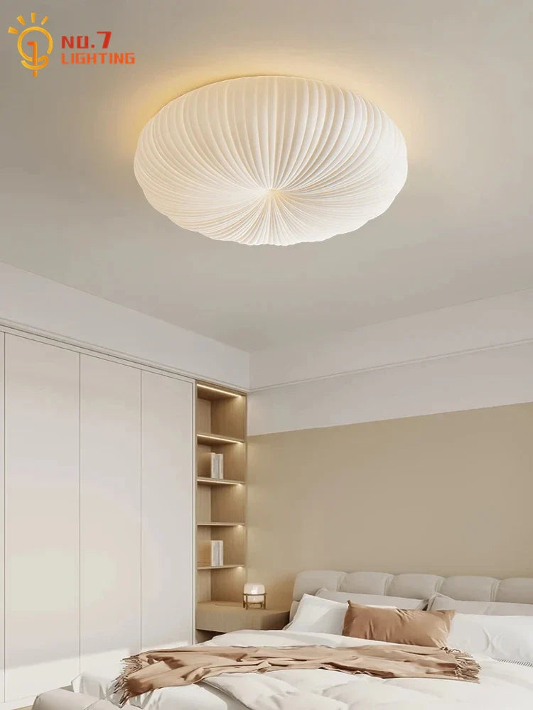 Afralia™ Pumpkin Cream Ceiling Light LED Modern Living Room Bedroom Restaurant Art