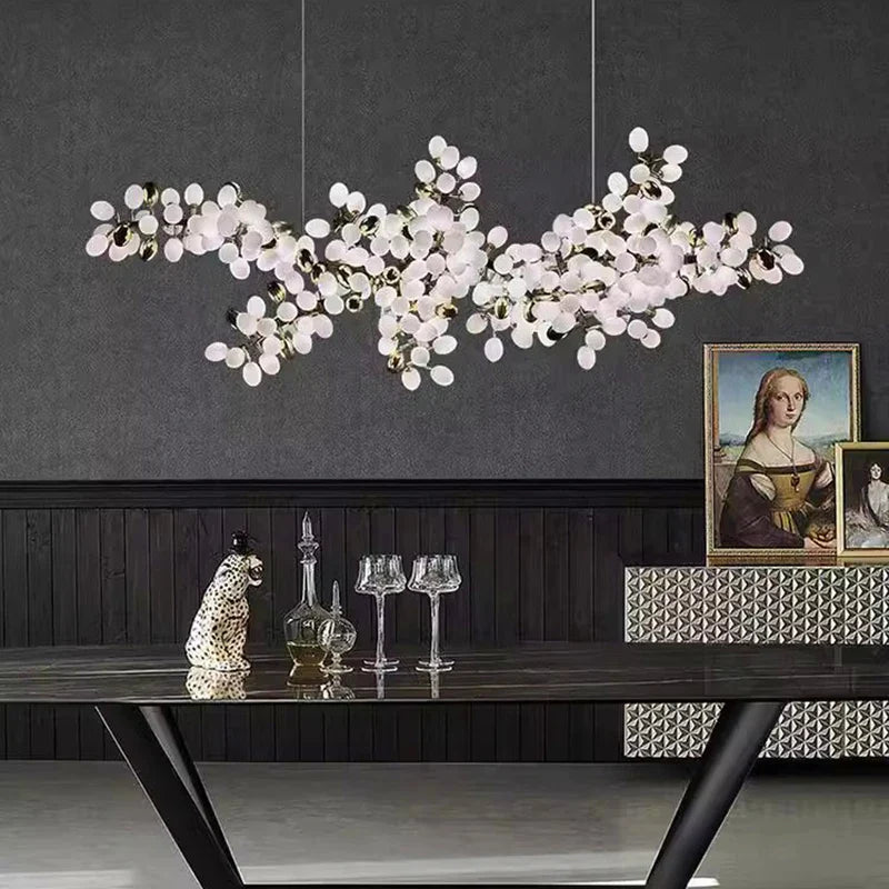 Afralia™ Modern LED Pendant Light Chandeliers for Living Room - Indoor Staircase Hanging Lamps