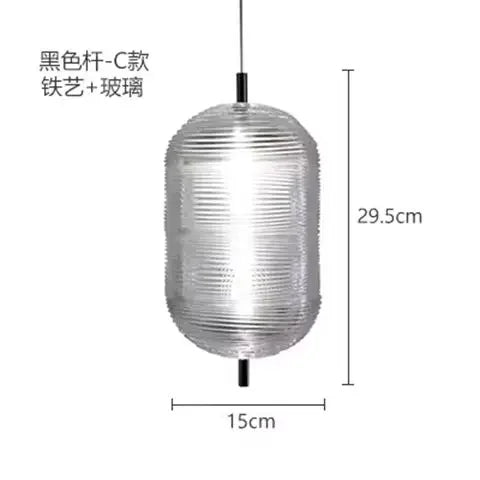 Afralia™ Nordic Glass Pendant Chandelier Bedroom Dining Hall Lighting Fixture