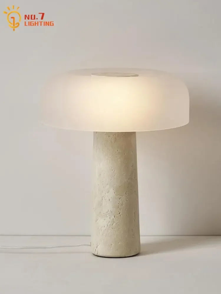 Afralia™ Mushroom LED Table Lamp: Nordic Luxury Marble Stone Desk Light for Christmas Living Room