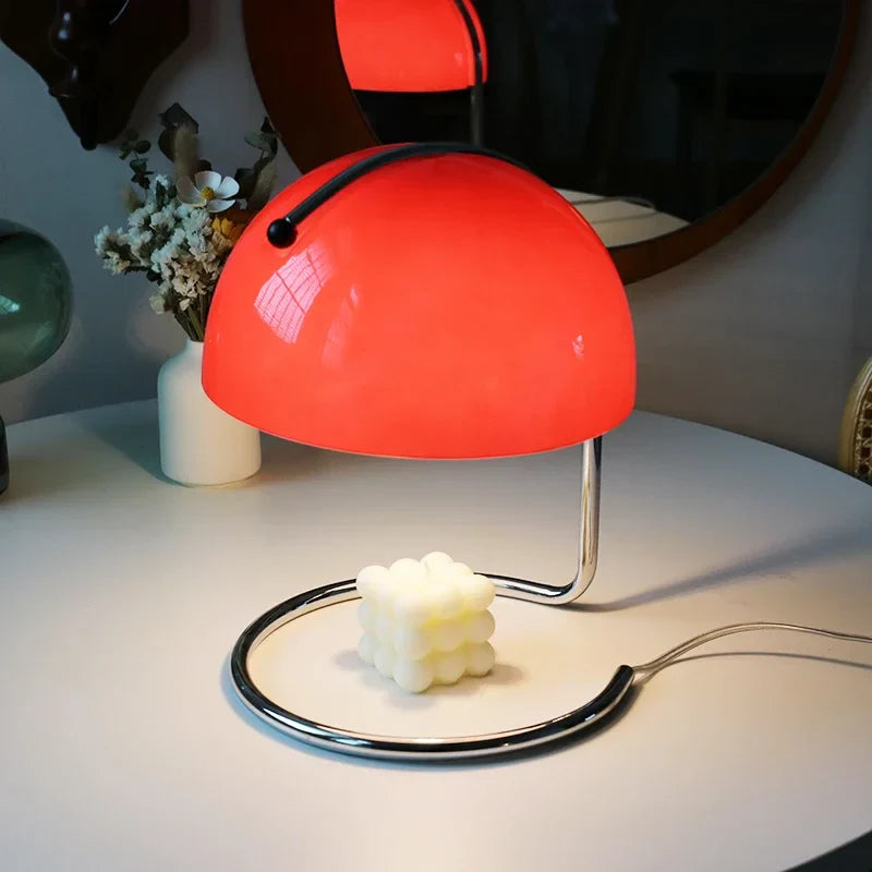 Afralia™ Nordic Bauhaus Yellow Glass Table Lamp - Bedroom Bedside Atmosphere Light