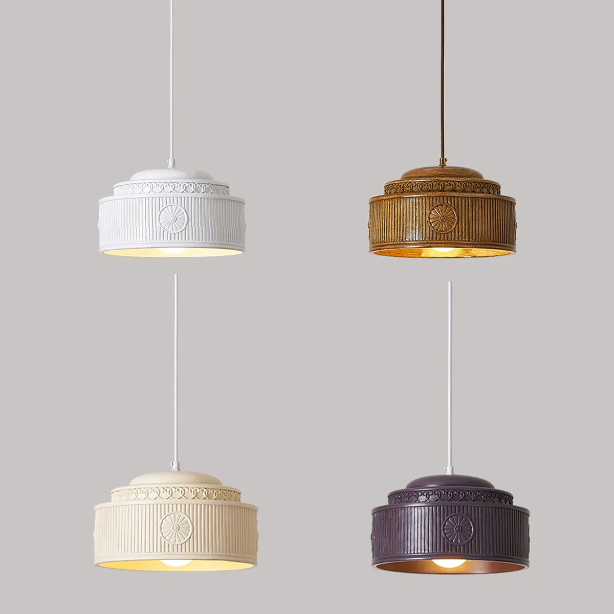 Creamy Resin Pendant Lights by Afralia™ for Bedroom & Living Room Lighting