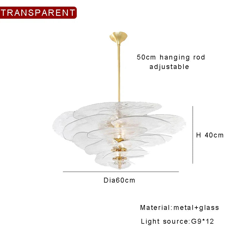 Afralia™ Amber Glass Ceiling Chandelier for Elegant Living Room Decor.