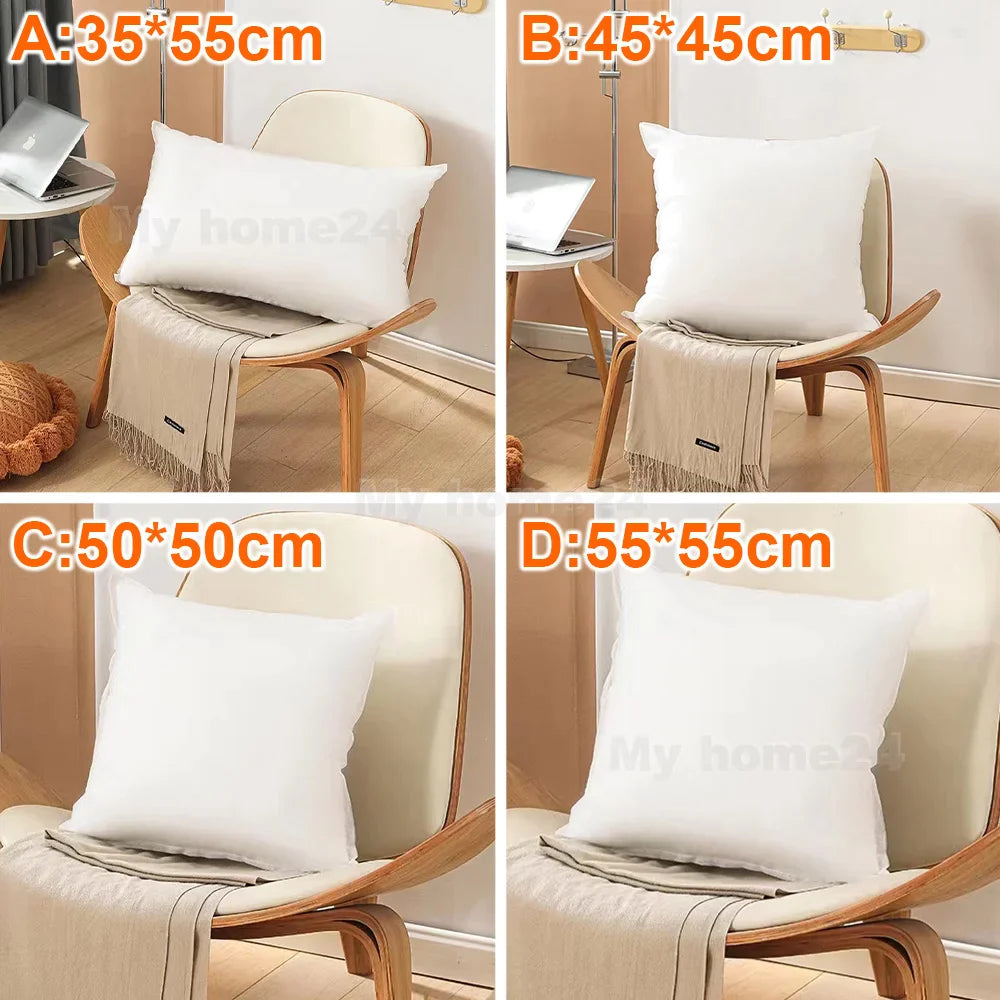 Afralia™ Cotton-padded Pillow Core for Sofa Car Soft Insert Cushion Core - 35/45/50/55cm