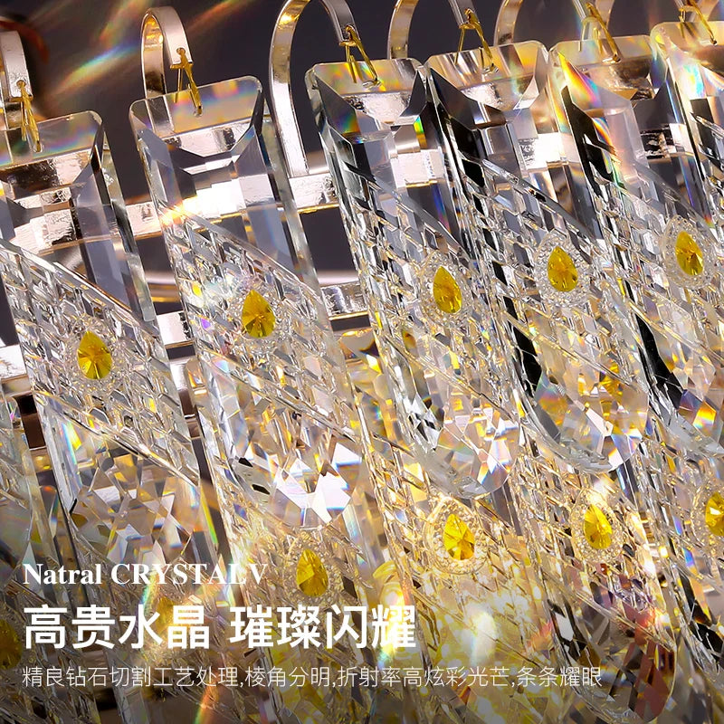 Afralia™ Crystal Chandelier: Modern Luxury for Living Room, Restaurant, Hotel Lobby