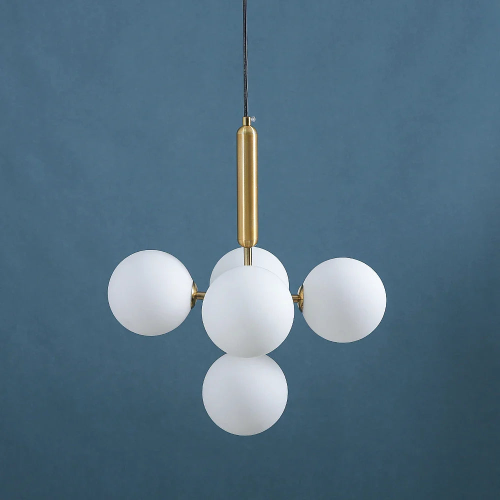 Afralia™ Golden Glass Balls Chandelier Ceiling Light for Elegant Home Decor