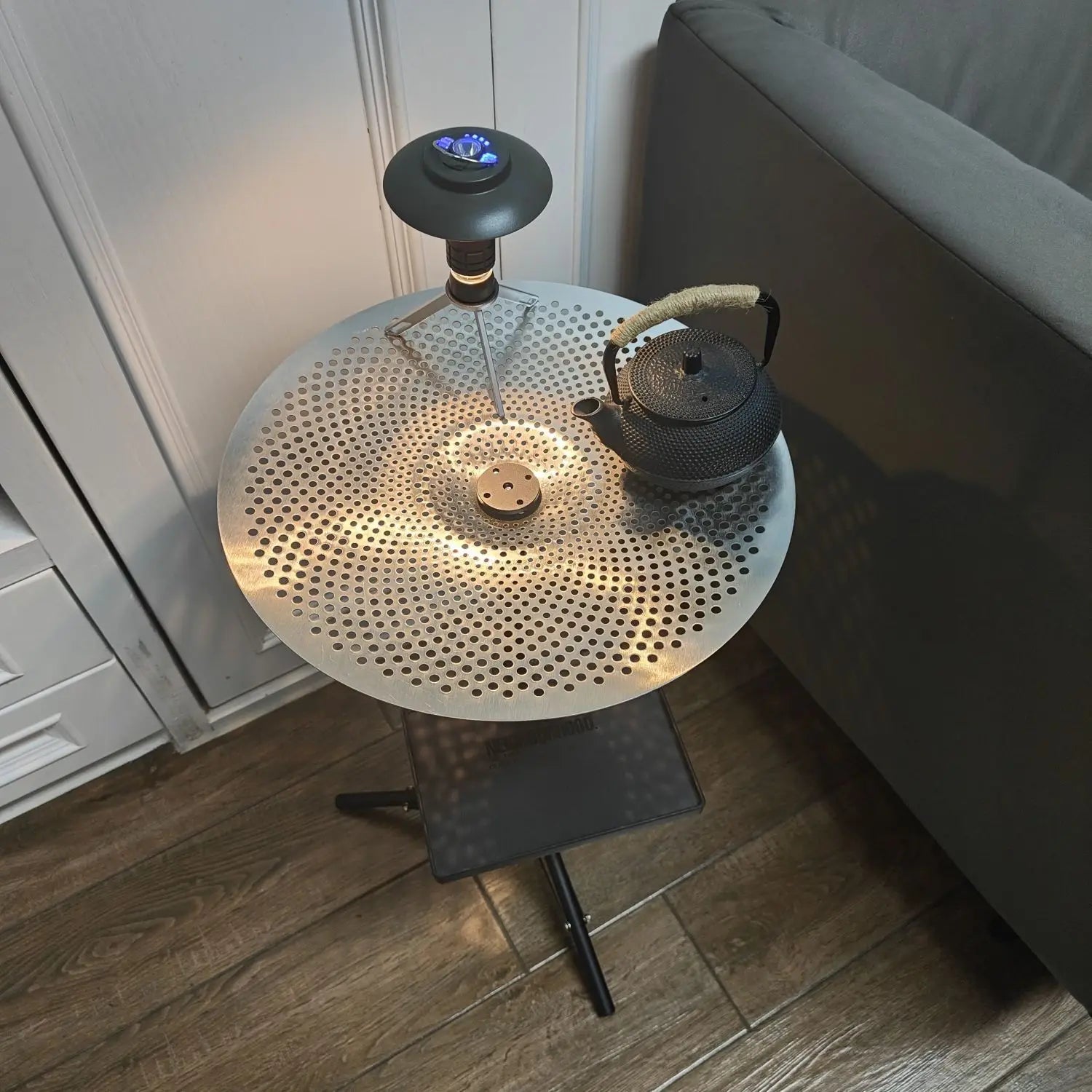 Afralia™ Foldable Round Balcony Table | Portable Outdoor Camping Tripod Table