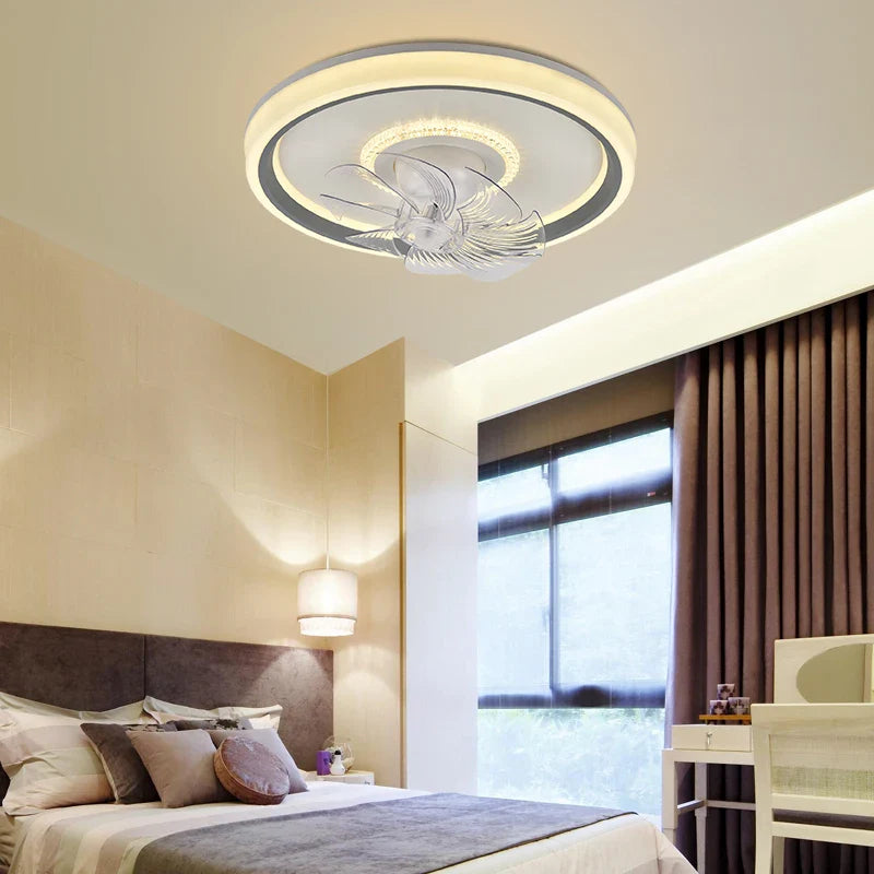 Afralia™ 6-Speed LED Ceiling Fan Light for Living Room - 360° Rotation