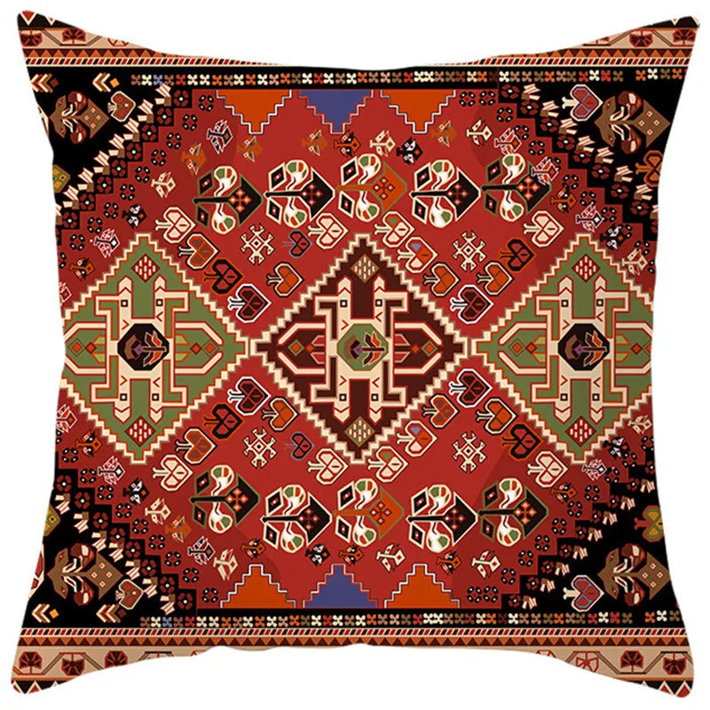 Afralia™ Ethnic Bohemian Geometric Pillow Cover for Colorful Homestay Decor
