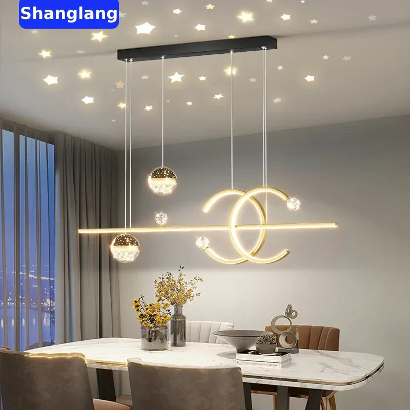 Afralia™ Nordic LED Chandelier for Home Kitchen Bedroom Living Room Cafe Study Lighting