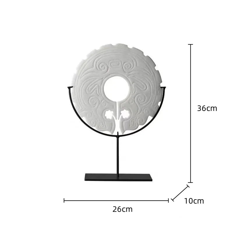 Afralia™ Geometric Totem Resin Statue | Chinese Retro Home Decor Accessory