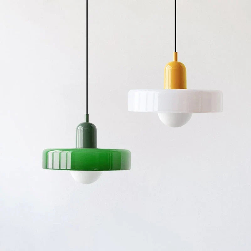 Afralia™ Colorful Glass Pendant Lights for Modern Decor and Lighting in Living Room and Restaurant