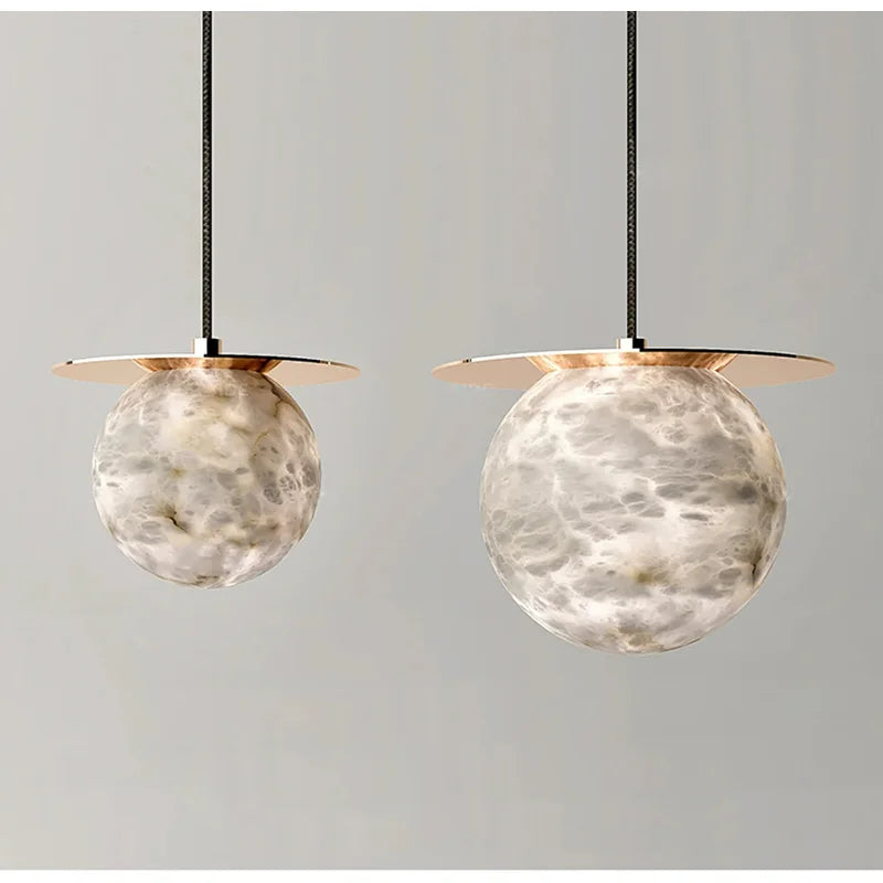 Afralia™ Round Lucite Ball Pendant Light-Ceiling Adjustable Living Room Fixture