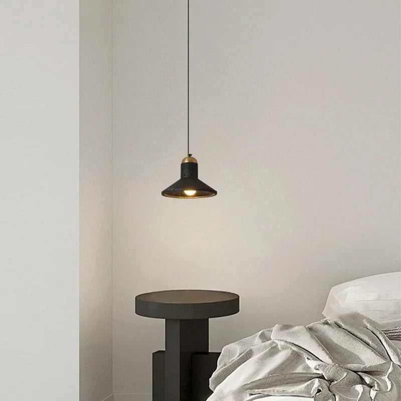 Afralia™ Black Travertine LED Pendant Light for Minimalist Nordic Interior Decor
