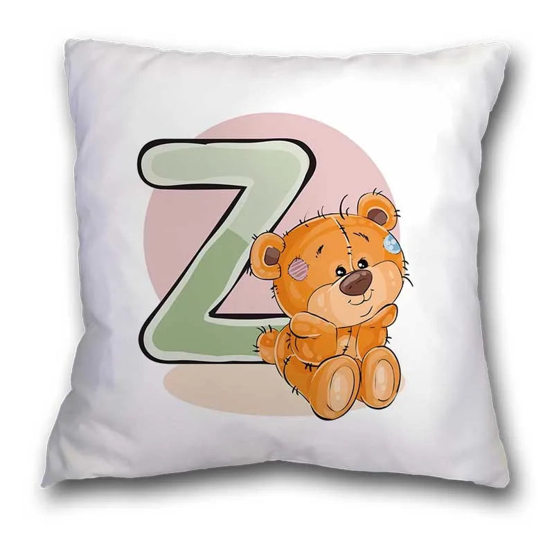 Afralia™ Cute Cartoon Bear Animal Pillow Case Cushion Cover for Sofa, Children Room Decor