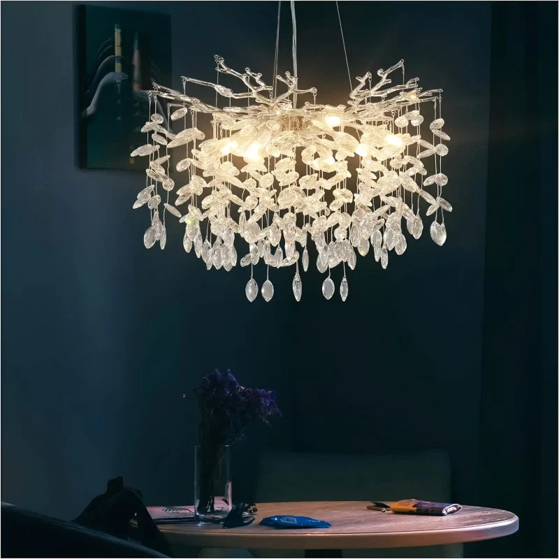 Afralia™ Modern Crystal Ceiling Chandelier for Dining Living Room Kitchen Bedroom Lighting