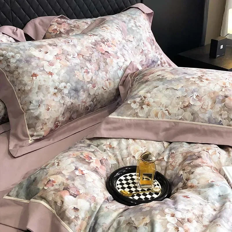 Afralia™ Sanded Cotton Bedding Set - Queen/King/Double Size - Printed Design