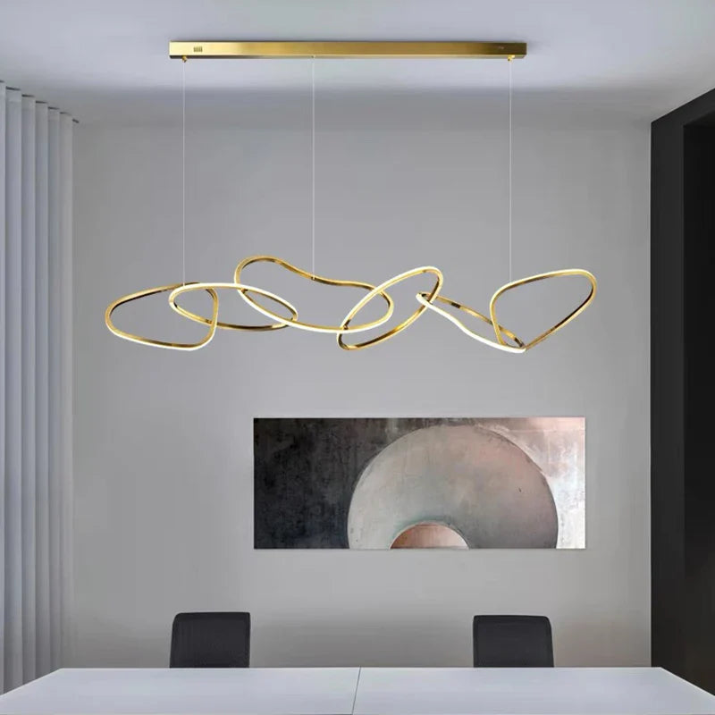Afralia™ Modern Ceiling Chandeliers: Stylish Hanging Light Fixture for Dining & Living Room