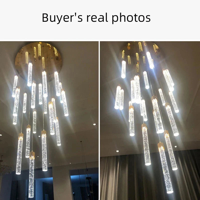Afralia™ Crystal LED Ceiling Chandelier for Luxury Home Décor